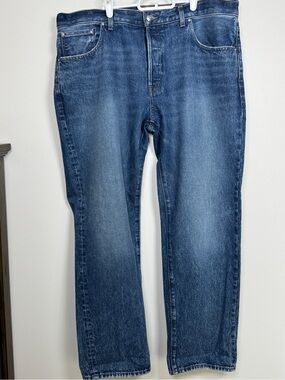 Madewell The Dean Easy Straight Women’s Size 32 100% Cotton Medium Wash Relaxed